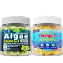 Vegan Omega 3 Gummies 1 pakkaus + sokeriton Omega 3 Gummies lapsille 2 pakkaus