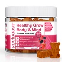 Terve kasvaimen kasvu Gummies Rikas kalsium, C-vitamiinit, D3, K2, L-arginiini, Ashwagandha, ym., Boost Bone Health & Immuniteetti, Multivitamiini, lapsille 5+, teini ja aikuiset.