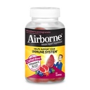Airborne 750 mg C-vitamiini Gummies aikuisille, Immuuni tuki täydentää voimakas antioksidantteja vitamiinit C & E - 63 Gummies, Mustikka Pomegranaatti maku