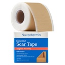 NUVADERMIS Silicone Scar teippi leikkaussali arpi - 120" x 1,5" Roll - Medical Scar teippi ryppyjä, leikkaussali arpi, keloidi arpi, ja hypertrofinen arpi - uudelleenkäytettävä arpi Sheet rulla - 1 Pack