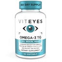 Viteyes Omega-3 TG tukee silmien ja sydämen terveyttä, luonnollinen triglyseride kalaöljy Formula, kirkas, 60