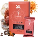 Wise Bar Adaptogen Mushroom Nutrition Bars Reishi, Lions Mane & Ashwagandha, Organic Vegan & Gluteenittomat Välipalat Natural Focus, Energy & Immuniteetti Support, Chocolate Cherry Flavor, 12 Count