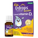 Ddrops Kids Booster 600IU 100 Drops - Daily Liquid D-vitamiini lapsille. Tuki vahva luut ja immuunijärjestelmä lapsille. Ei säilöntäaineita, ei sokeria, ei GMO:ita, Allergia- ystävällistä
