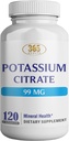 Terveys Kalium (Sitrate) - Essential Elektrolyytti täydentää tukea hermojen ja lihasten toiminta Heart Health & Energy* - Kaliumsitraatti kapseli - 120 kapselia