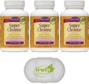 Nature's Secret Super Cleanse Extra Strength Toxin Detox & Gentle Eliminaatio Kokonaiskehopuhdistus, Ruoansulatus- & Colon Health Support, 3 pakkausta 100 tablettia, jossa pillerikotelo