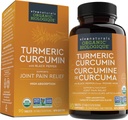 Viva Naturals Turmeric Curcumin, 1500 mg, 120 tablettia, Black Pepper Imeytyminen - Joint Support & Cellular Defense