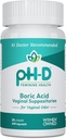 pH-D Feminine Health - 600 mg Boric Acid Suppositories - Woman Owned - for vaginal Odor Use - 24