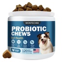 Probiootit koirille, parantaa kutiava ihon kutiava korvat, Gut Health, Hiivatasapaino, Allergiat, Immuniteetti, Dog Probiootit ja digestiivinen entsyymit prebiootit, vähentää ripuli (Chicken, 120 pureskella)