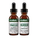 NutraMediax Detox Tuki Bundle - Nestemäiset tippa Puhdistus & Detox Tuki & Occassional Brain Fog - Pinella Anise Drops & Burbur Extract terveiden vieroitus (2 Count, 1 Oz)