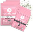 Flat Tummy Detox tee (4 viikon ohjelma) ... 2-vaiheinen detox tee lisätä energiaa & vähentää turvotusta* - Kaikki Natural Detox Cleanse w/green Tea, sitruunan balsami, Voikukka, Fenkoli, & Lisää - Digestion Support (3 Pack)