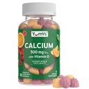 YumVs Kalsium 500 mg D3-vitamiini - Vadelma & oranssi maku Kalsium D-vitamiini Gummies, purutabletti täydentää lapsille ja aikuisille, D-vitamiini Kalsium Gummies, Kosher Halal Gluten Free (60 kreivi)