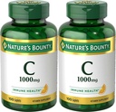 Luonnon Bounty C-vitamiini, 1000 mg, tukee immuuni terveyttä, 100 Caplets (Pack of 2)