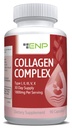 ENP Collagen Complex, tyyppi I, II, III, V ja X, johdettu muista lähteistä kuin vegaanisista lähteistä, yhteinen mukavuus, joustavuus ja luun vahvuus, 90ct, 30 päivän tarjonta