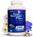 True Moringa Plus+ Sleep Support Supplement 10:1 Pura 20,000 mg Organic Moringa, Kamomilla, Passion Flower, Valerian Root, Hibiscus rentoutumista 