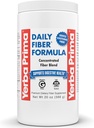 Yerba Prima Daily Fiber Formula - 20 oz Powder - makuamaton, väkevä sekoitus Liukoinen / liukenematon, Psyllium Seed Husks, Acacia Gum, Apple Fiber Bulk - Ruokavalion täyte - Säännöllisyys