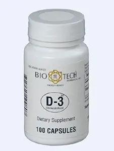 Bio-Tech - D3 (kolekalsiferoli) 1000 IU 100 kapselia Bio-Tech