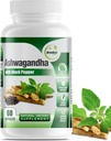 GreeNatr Organic Ashwagandha kapselit Black Pepper parantaa imeytymistä - Mielialaparannusaine energia ja kognitiivinen toiminto - 1300 mg kasviskapselit (1 pullo)