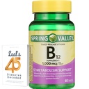 Spring Valley Ajastettu-Julkaise B12-vitamiinit, 1000 Mcg, 60 Count, B12 Complex naisten ja miesten Bundle 45 Diabetes Dekoodattu