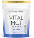 Premium makuton MCT Oil Powder Keto Electrolytes- Kerma kahvia, teetä, ja Shakes- Sisältää 15x Biosablet Kromi Picolinate, C10 ja C8 MCT Oil Derived Coconuts 120 Grams