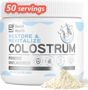 SoundHealth Colostrum Supplement Powder for Humans - Organic Novine Colostrum Supplement for Gut Health, hiusten kasvua, kauneutta, ja immuuni tuki - makuamaton (146g)