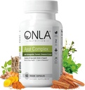 ONLA Vegan Ayurveda Herbal Lisäravinteet (20-in-1 kasviperäisiä kapseleita) - Kurkuma lisäravinteet Ashwagandha, Kaneli, Triphala, Brahmi - Luonnollinen ainesosat, kasviperäisiä energia täydentää (60 Cap)
