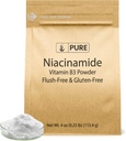 Puhdas alkuperäinen ainesosat Niacinamidi 4oz Flush-free, Gluteeniton