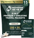 Nutrition On The Go Whey Protein Isolate Packets Creatine ... 25g Protein + 5g Creatine...