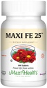 Maxi Health Iron Supplement for Women & Men - Gentle Iron 25 mg for the Smach - non contipating * Pillerit - Kosher - Non GMO - kasvissyöjä (100 tablettia)
