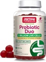 Jaarrow Formulas® Probiootti Duo, 3 miljardia Live Cells täydentää immuuniterveyteen ja ruoansulatuskanavan tukea, 60 Vadelma maku Probiootti Gummies, 30 päivän tarjonta