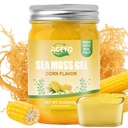 (12 OZ) Irish Sea Moss Gel Organic Raw Vegan Corn Flavored Natural Seamoss Supplement 102 Vitamiineja ja Minerals Wild Harvennettu ei-GMO Immuuni Defense Booster Ruoansulatustuki