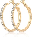 Iso suuri 925 Sterling Silver Hoop korvakorut naisille Pave kristalli 14k kullatut renkaat korvakorut naisten ohut Ohuet Cubic Zirconia Statement tekojalokivi korut Non tarnish Hypoallergenic