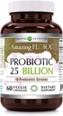Hämmästyttävä Flora Probiootti Supplement 25 Miljardin-10 Kantat 60 Kasviskapselit Ei-GMO 