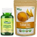 ORGAANINEN ZING Spirulina Klorella- 30Cap & Turmeerinen jauhe- 227g
