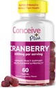 CONCEIVE PLUS Cranberry Gummies - 1000 mg vahvuus Karpalo Gummy vitamiinit, virtsan terveys, 60 gummy määrä, 30 päivän tarjonta
