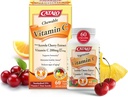 CATALO C-vitamiini Formula - Acerola Cherry Extract, 200 mg C-vitamiinia per tarjoilu, ihon nuorentaminen, Collagen tuotanto, herkullinen Orange & Ananas maku, 60 purutablettia
