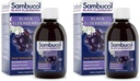 Sambuco Black Elderberry Syrup - Sambucus Elderberry Syrup, Black Elderberry Liquid, Immuunituki, Korkeat antioksidantit, Gluteeniton - Original Formula 7,8 Fl Oz (Pack of 2)