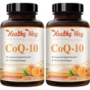Coenzyme Q10 400 mg CoQ10 täydennysosa - kerran päivässä Coq 10 400 mg jauhekapselit terveelle sydämelle antioksidantti ja energiatuki - ei-GMO- nopea imeytyminen Ubikinoni Q10 Coenzyme (200 annosta)