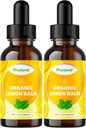 Organic Lemon Balm Leaf Liquid Extract Immuunituki - Lemon Balm Tincture Mood & Rentoutus Tuki - Organic Tincture Leaf Drops for Aikuinen & Lasten Ruokavalio täydentää - 2OZ - 2 Pack