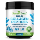 ForestLeaf Collagen Peptides Powder Unmariored - Hydrolysed Grass Fed Keto Collagen Protein Powder Type 1, 2 & 3 - Vital hiukset, iho, kynnet, nivelet, Recovery, 11g per Serving