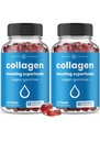 NutraChamps Collagen Boosting Gummies, Collagen Booster Gummy for Natural Collagen Production, Vegan Pektiini Lisäravinteet Purut naisille ja miehille, 60 persikka Gummies (Pack of 2)