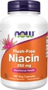 Niasiini, FLUSH VAPAA 250 mg, 180 Caps mennessä Ruoka (paketti 3)