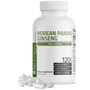 Bronson Korean Panax Ginseng tukee energiaa, kestävyyttä ja elinvoimaa + muistia ja mielen suorituskykyä, 120 kapselia