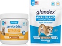 VETIVE Seniorbliss All-in-One Multivitamiinimurska Senior Dogs (60ct) & Glandex Anal Gland Support Peanut Butter Soft Chews koirille (30ct) Bundle