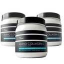 (3 pakkaus) Aminokollageeni C - Collagen Powder (180 Scoops) - Marine Collagen Peptides + hyaluronihappo. Ei sokeria. Ei Odor. Non GMO. USA. varten Hiukset, iho, kynnet, nivelet, & Gut Health.