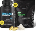 Livingood Daily Omegas ja Greens Bundle - Rikas antioksidantteja