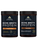 Ancient Nutrition Bone Broth Protein Powder, Suolattu karamelli, 20 tarjoilua + Bone Broth Protein Powder, Chocolate, 20 tarjoilua