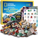 National Geographic Rock Collection Box lapsille 300+ Pala jalokivet ja kristallit Sarja sisältää Geodeja ja todellisia kristalleja, kiviä ja kivennäisaineita, Tiede Kit lapsille, Geologia lahja pojille ja tytöille