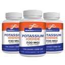 Max-Bio Kalium Iodide 130 mg kapselit - 180 kreivi - Ravintolisä kilpirauhasen tukea ja suojelua