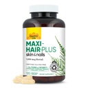 Maaelämä, Maxi-Hair Plus Biotin, tukee terveet hiukset, iho ja kynnet, Päivittäinen täydentää, 120 ist