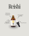 Reishi Mushroom Tincture Supplement - Kaksoispoistettu hedelmää elin tukemaan lepoa ja rentoutumista - 2 fl oz (60 tarjoilua) *